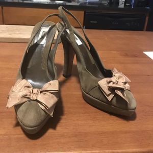 Moschino Suede Slingback Pumps